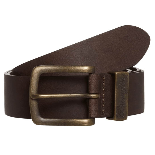 Wrangler Metal Loop Leather Belt - Brown