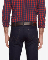 Wrangler Metal Loop Leather Belt - Brown