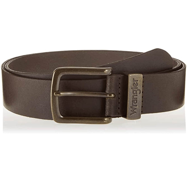 Wrangler Metal Loop Leather Belt - Brown