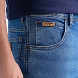 Wrangler Mens Jeans Texas Slim Stretch Ridge Wash Blue Northern