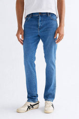 Wrangler Mens Jeans Texas Slim Stretch Ridge Wash Blue Northern