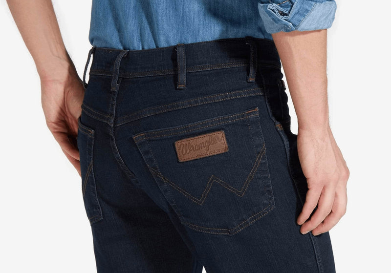 Wrangler Texas Stretch Authentic Straight Mens Jeans - Blue Black