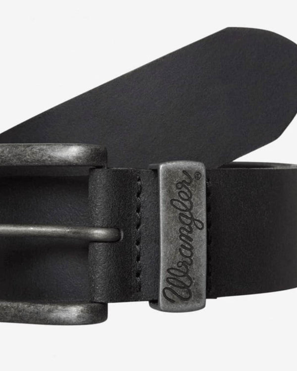 Wrangler Metal Loop Leather Belt - Black
