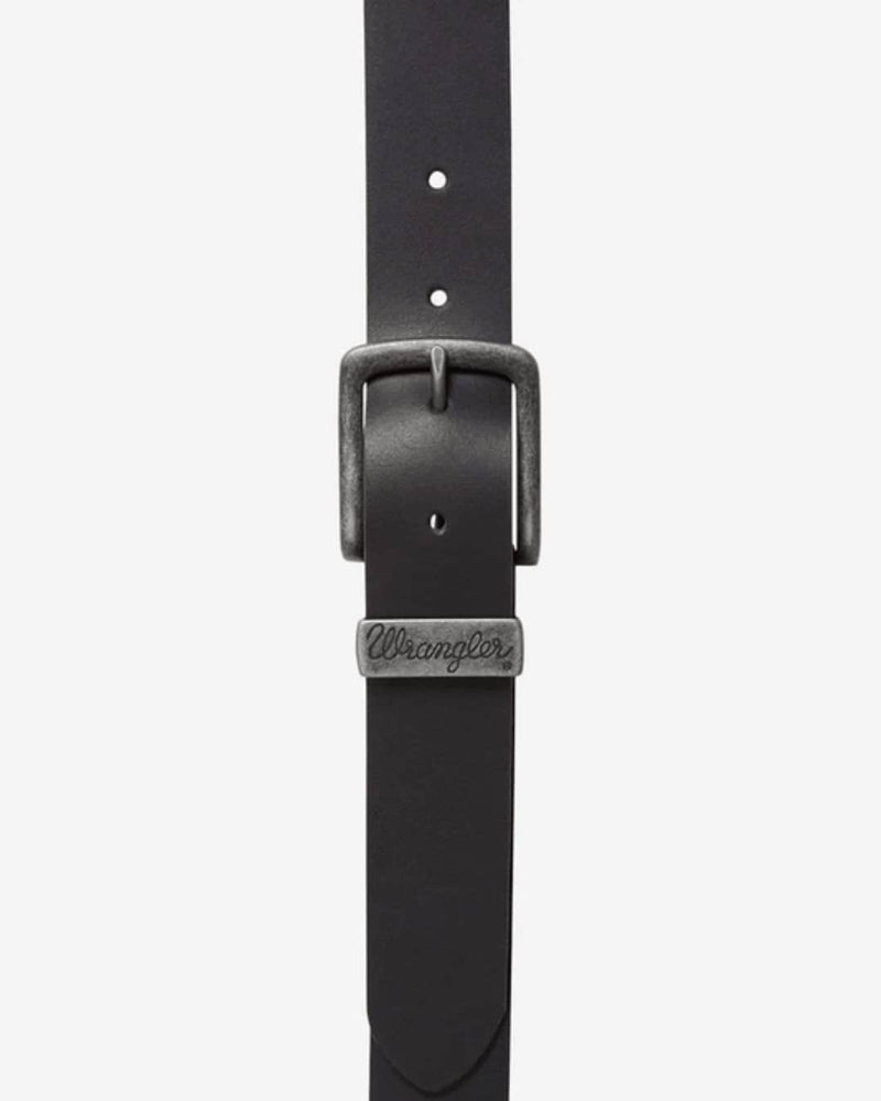 Wrangler Metal Loop Leather Belt - Black