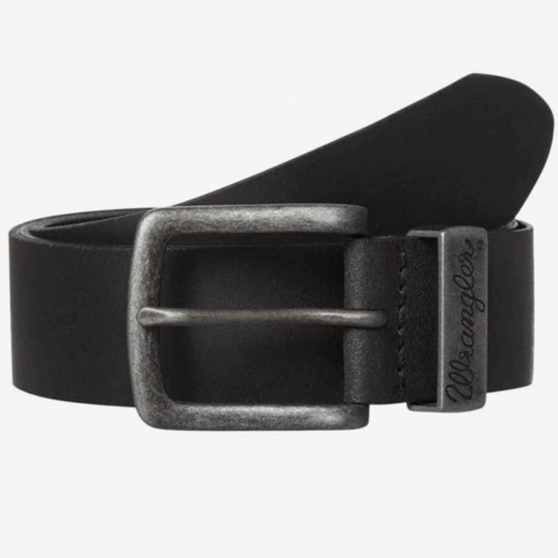Wrangler Metal Loop Leather Belt - Black