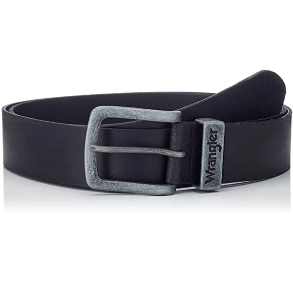 Wrangler Metal Loop Leather Belt - Black