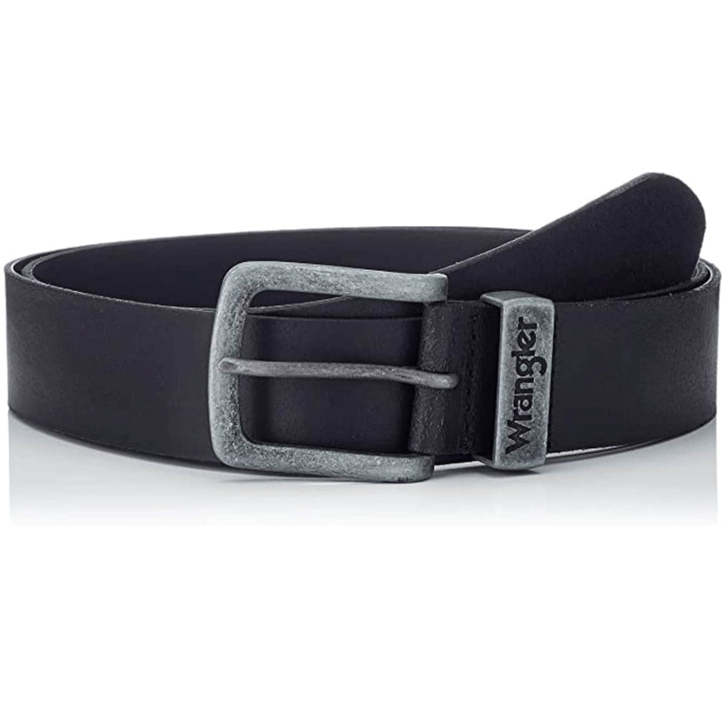 Wrangler Metal Loop Leather Belt - Black
