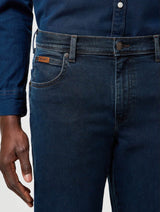 Wrangler Mens Straight Leg Jeans Texas Low Stretch Blue Oxide