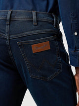 Wrangler Mens Straight Leg Jeans Texas Low Stretch Blue Oxide