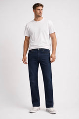 Wrangler Mens Straight Leg Jeans Texas Low Stretch Blue Oxide