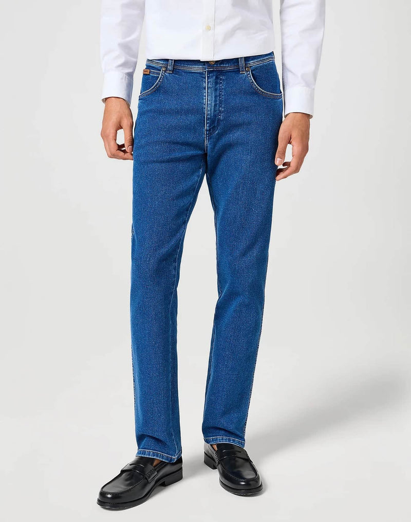 Wrangler Mens Texas 821 Straight Leg Midnight Shadow Blue Northern