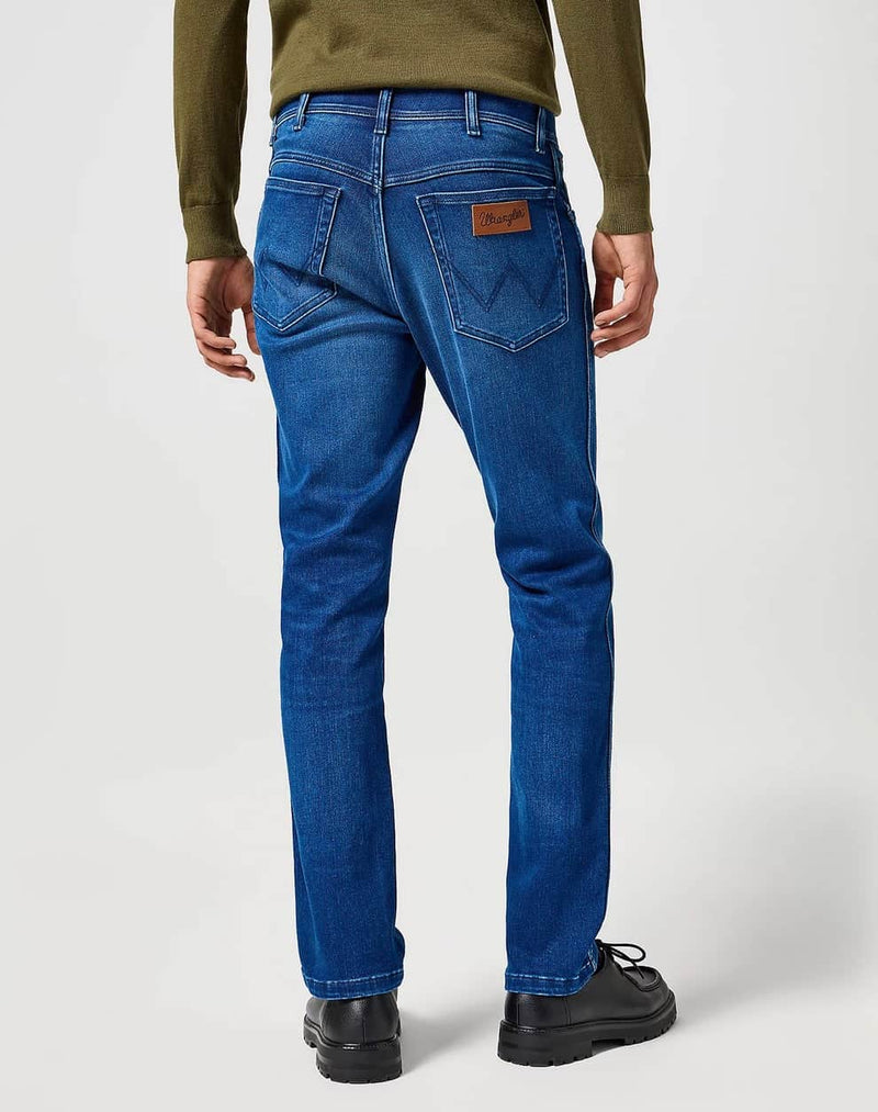 Wrangler Mens Texas Authentic Slim Jeans Blue Jam Northern Ireland