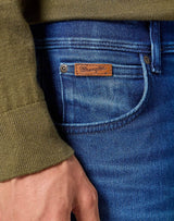 Wrangler Mens Texas Authentic Slim Jeans Blue Jam Northern Ireland