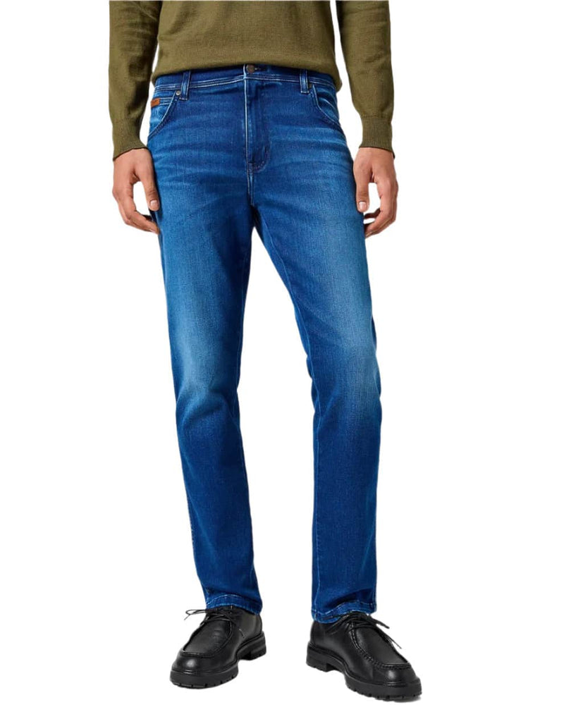 Wrangler Mens Texas Authentic Slim Jeans Blue Jam Northern Ireland