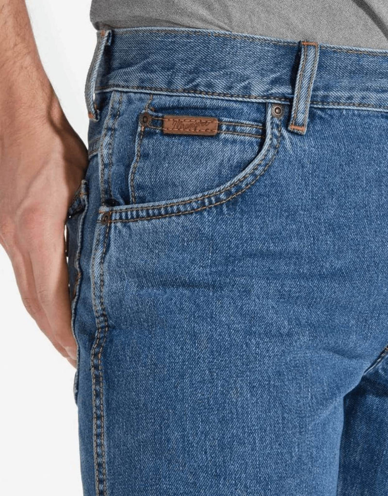 Wrangler Texas Original Straight Mens Jeans - Stonewash